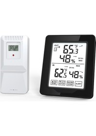 Resim Geeksen Kablosuz 3 Sensörlü İç/dış Sıcaklık Nem Ölçer - Alarmlı Ve Trend Göstergeli 112 Karakter 