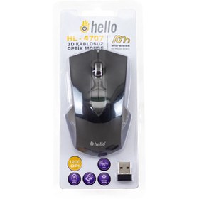 Resim Hello HL-4707 2.4ghz 1200DPI 3D Kablosuz Optik Mouse 