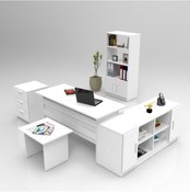 Resim Robinhome Robin Home Verona Abcdf Ofis Büro Masa Takımı Beyaz 