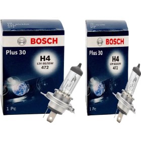 Resim Gözpar Oto 2 Adet Bosch PLUS30 H4 Ampul +%30 Daha Fazla Işık 