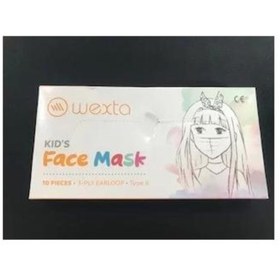 Resim Wexta Stl3Ply 10Lu Meltblown Filtreli Desenli Çocuk Koruyucu Yüz Maskesi / Wexta 
