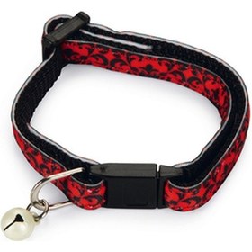 Resim Beeztees Yavru Kedi Boyun Tasması, Zilli, Kırmızı, 16-23cm 