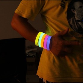 Resim Glow Partisi Fosforlu Ekstra Kalın Bileklik 6 Renk 6 Lı Set Baskı Yapılabilir - Yluh-874076 