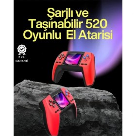 Resim Dekofon P5 Retro Gamepad – 520 Klasik Oyunlu Tak-Çalıştır Mini Konsol 