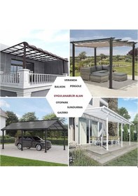 Resim Pvc Şeffaf Branda Kış Bahçesi Fermuarlı 150 X 250 Diğer 