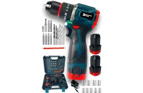 Resim Dynamic Tech Kömürsüz Darbeli Şarjlı Matkap Lion Armut Batarya Metal Şanzıman Çift Akülü Vidalama Setli 