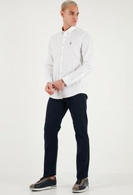 Resim U.S. Polo Pamuklu Slim Fit Düz Paça Pantolon Erkek PANTOLON G081SZ0782237485 