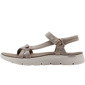 Resim Skechers Go Walk Flex Sandal Kadın Bej Sandalet 