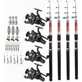 Resim Yetişkinler İçin Tam Takım 4'Lü Hobi Kıyı Olta Seti 