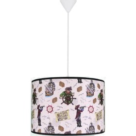 Resim Şenay Aydınlatma Çocuk Odası Silindir Kumaş Sarkıt Avize-Beyaz At 