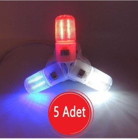 Resim Kısa Led Gece Lambası 0,5W Tasarruflu Işıklı Fişli Düğmeli 5 Adet 