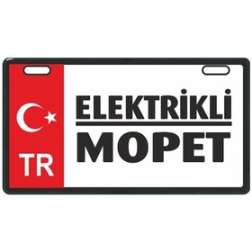 Resim Sevenkardeşler Kırmızı Elektrikli Mopet E-Bike Plakalık 