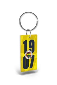 Resim Fenerbahçe Lisanslı Sarı-Lacivert 1907 Yazılı Anahtarlık Kanarya Ahşap Kutulu 