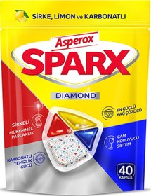 Resim Asperox Sparx Diamond Bulaşık Makinesi Kapsülü 40'lı 468 G Diğer 