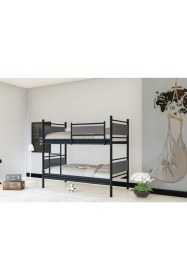 Resim Metalia Gm 128 Star Ahşap Metal Ranza Si̇yah-Antrasi̇t Gri̇ 