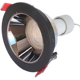 Resim Siyah Gümüş Sıva Altı Spot Cob Led Armatür GU10 5W Beyaz Işık 