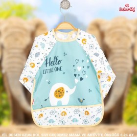 Resim Bebechi Bambino Kids Uzun Kollu Mama ve Aktivite Önlüğü Fil (6-24 Ay) 
