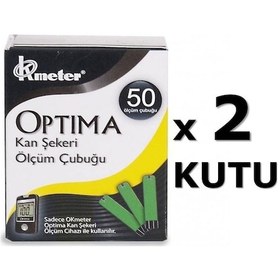 Resim Optima Kan Şekeri Ölçüm Çubuğu 100 Adet 