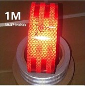 Resim Turcoshop11 Kırmızı 39.37inch Reflektif Uyarı Bandı Araç Motosiklet Yapışkanlı 
