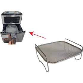 Resim Populer Arnıca GH22230 Airfryer Sıcak Hava Fritözü Yağ Sıçramasını Önleyen Tel Kafes - 304 Çelik Uyumlu 