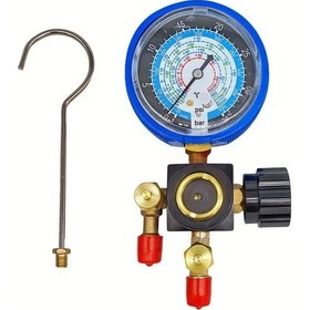 Resim Dashanshop Mavi Sku Hassas Soğutucu Basınç Göstergesi 800psi 500psi Pvc Gövde R404 R407c R22 R134a Hvac 