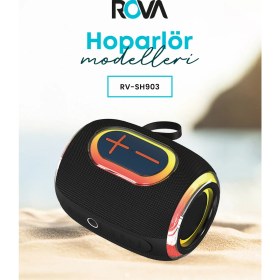 Resim Rova RV-SH903 Taşınabilir Bluetooth Hoparlör - 5W Çıkış Gücü, LED Işıklı, Usb/aux Girişli, 1500MAH Batarya 
