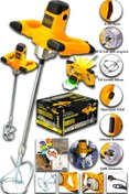 Resim stanrayf Alman 7800 W Çelik Şanzıman Bakır Sargı Devirli Ayarlı Alçı Boya Ve Harç Karıştırıcı Mikser 