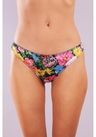 Resim Etiler Collection Golshan Garden Brazillian Slip, Kadın Dantelli Çiçek Baskılı Brezilyan Külot Çok Renkli 