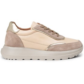 Resim Deery Kadın Hakiki Deri Bej Sneaker Ayakkabı 