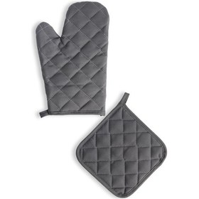 Resim Yanmaz Fırın Eldiveni Ve Fırın Tutacağı 1 Eldiven 1 Tutacak Füme 