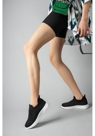 Resim Nesil Shoes Dvm 505 Siyah Beyaz Triko Kadın Sneakers Beyaz - Siyah 