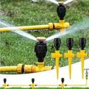 Resim 2 Adet 360° Dönebilen Bahçe Sulama Sistemleri - Ayarlanabilir Memeli Dayanıklı Plastik Çim ve Çiftlik Sulama Sistemi, Tarım için Eşit Su Dağılımı, Sera, Bahçe, Çimler için Sulama | Verimli Sulama | Sarı Sulama Tesisatı 