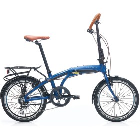 Resim Carraro Flexi Comfort 20 Jant Katlanır Bisiklet 320H 8V Mat Navy Mavi Parlak Siyah Bakır Mavi 