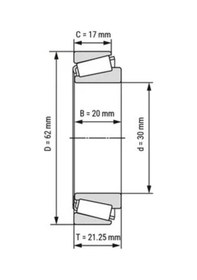 Resim 32206 Konik Makarali Rulman 30X62X21 298397419 