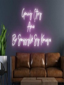 Resim Genciz Çıtırız Ama Bir Şanssızlık Söz Konusu Yazılı Neon Tabela Pembe 