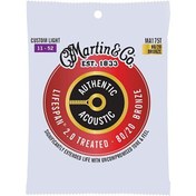 Resim Martin & Co MA175T SP Lifespan Treated Akustik Gitar Teli Custom Light 11-52 