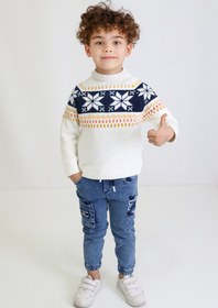 Resim Cloudy Kids Erkek Çocuk Regular Fit Bisiklet Yaka Triko Kazak 