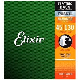 Resim Elixir 14777 Nanoweb Medium 5 Telli Bas Gitar Teli (45-130) 
