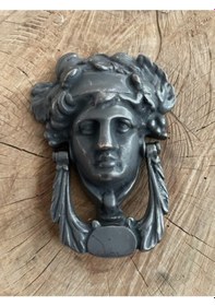 Resim Figürlü Antik Oksit Döküm Pirinç Kapi Tak Tak Kapi Tokmagi 