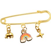 Resim Rainbow Safari Çengelli İğneli Giyim & Çanta Süsü – PinCharm (Bag Charm) | Happyangels 