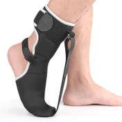 Resim Plantar Fasiit için Ayarlanabilir Gece Ateli - Ayak Düşmesi Düzeltme ve Germe için Rahat Naylon Destek, Gri Kayışlı Siyah, Hedeflenen Kompresyon Ortopedik Tasarım, Sadece Elde Yıkama, Fonksiyonel Ayakkabı Malzemesi Yapısı 
