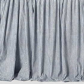 Resim Lush Decor Tik Çizgili Yatak Örtüsü Lacivert Vintage Şık Çiftlik Evi Tarzı Hafif 3 Parça Takım Kraliçe, Polyester 