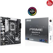 Resim Asus Prıme B860M-K Intel B860 LGA1851 Ddr5 8800 Çift M2 Aura Rgb 2.5gbit Lan Mat 