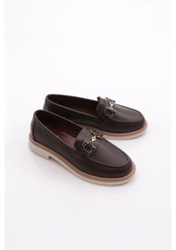 Resim Dgn 1556 Kadin Loafer Ayakkabi Kahve 