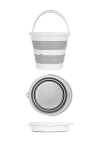 Resim Meleni Home 2'li Set Katlanabilir Çamaşır Sepeti Katlanabilir Akordiyon Su Kovası Yeni Temizlik Seti 