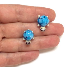 Resim Murano Cam Kaplumbağa - Mavi 