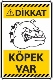 Resim isgtabelam 25x35cm/Fosforlu Kompozit/Dikkat köpek Var!/v3 