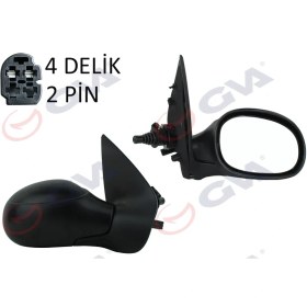 Resim Dış Dikiz Aynası Sağ 206 1998 Mekanik Isıtmalı Sensörlü Konveks 2 Fiş Vm-206hsr 8148 Xz 
