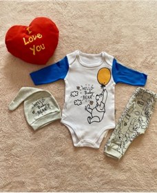 Resim Albimama Bebek Takımları Hello Baskılı Sax 
