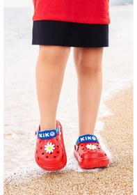 Resim Kiko Kids Twg 755-1 Plaj Havuz Eva Kız Çocuk Terlik Kırmızı 